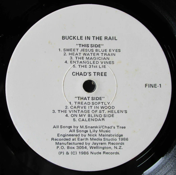 Chad's Tree – Buckle In The Rail (E/E) – LP, AU 1986 - Image 3