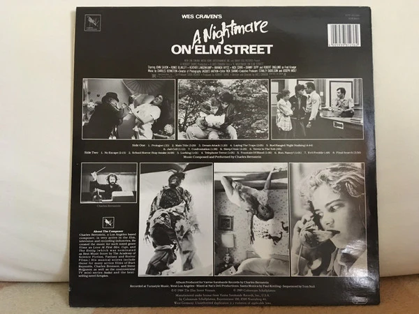 Charles Bernstein – Wes Craven's A Nightmare On Elm Street (Original Soundtrack) (VG+/VG+) – LP, EU 1989 - Image 3
