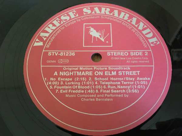 Charles Bernstein – Wes Craven's A Nightmare On Elm Street (Original Soundtrack) (VG+/VG+) – LP, EU 1989 - Image 4