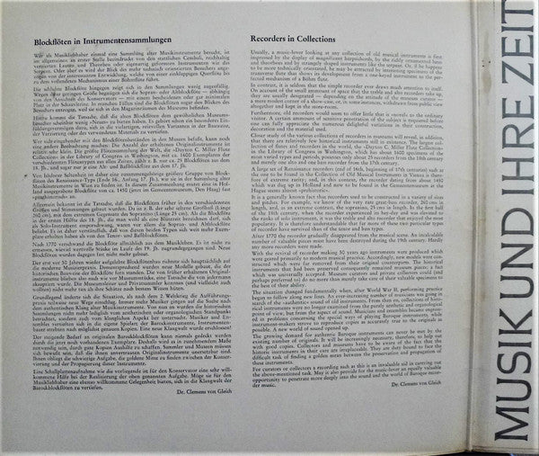 Charles Dieupart, William M. Babell, Jacob Jan Van Eyck, Alessandro Scarlatti, Georg Philipp Telemann – Blockflötenmusik Auf Originalinstrumenten | Recorder Music With Original Instruments - Ⅲ (1650-1750) (E/VG+) – LP, DE - Image 2