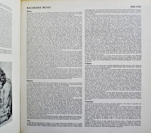 Charles Dieupart, William M. Babell, Jacob Jan Van Eyck, Alessandro Scarlatti, Georg Philipp Telemann – Blockflötenmusik Auf Originalinstrumenten | Recorder Music With Original Instruments - Ⅲ (1650-1750) (E/VG+) – LP, DE - Image 3