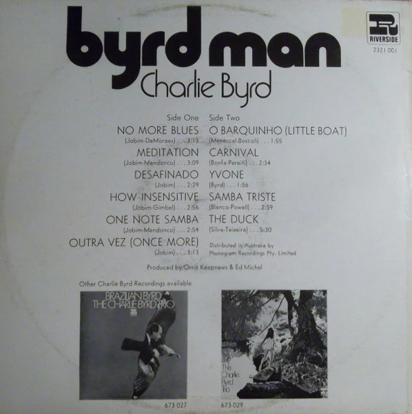 Charlie Byrd – Byrd Man (VG+/VG+) – LP, AU - Image 2