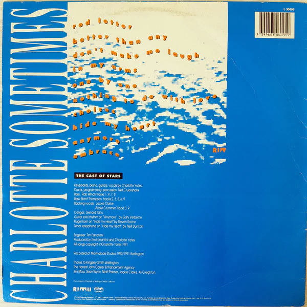 Charlotte Sometimes – Queen Charlotte Sounds (E/VG+) – LP, AU 1991 - Image 2