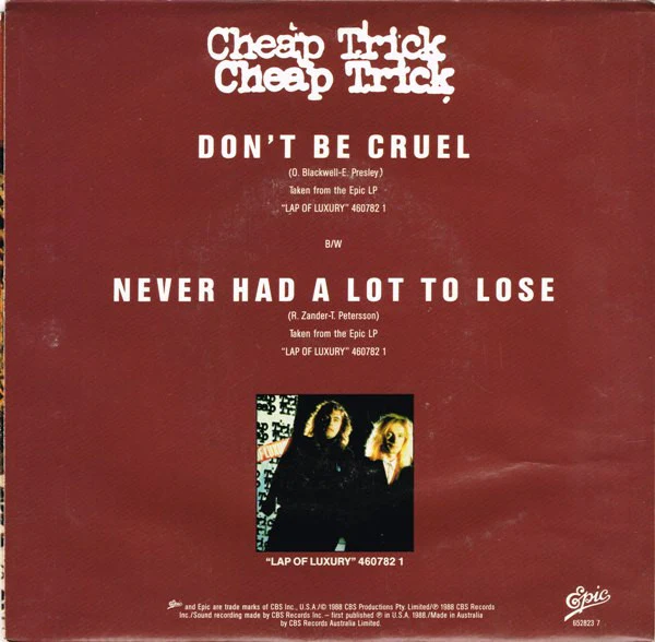 Cheap Trick – Don't Be Cruel (VG/VG) – 7", AU 1988 - Image 2