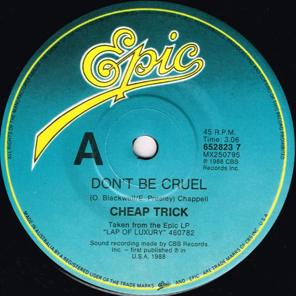 Cheap Trick – Don't Be Cruel (VG/VG) – 7", AU 1988 - Image 3