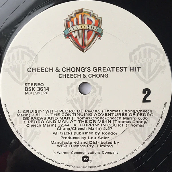 Cheech & Chong – Cheech & Chong's Greatest Hit (VG+/VG+) – LP, AU 1981 - Image 3