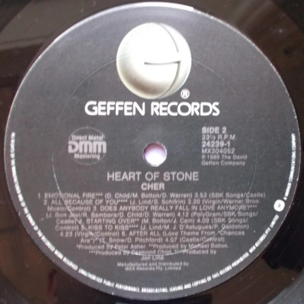Cher – Heart Of Stone (VG/VG+) – LP, AU 1989 - Image 6