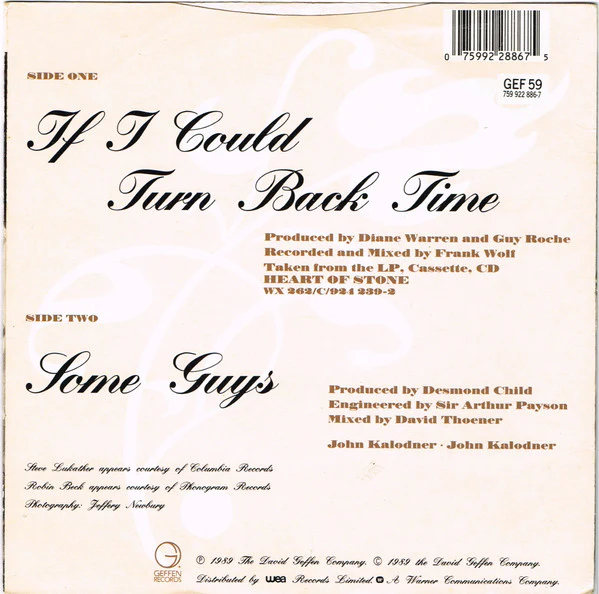 Cher – If I Could Turn Back Time (VG/VG+) – 7", UK 1989 - Image 2