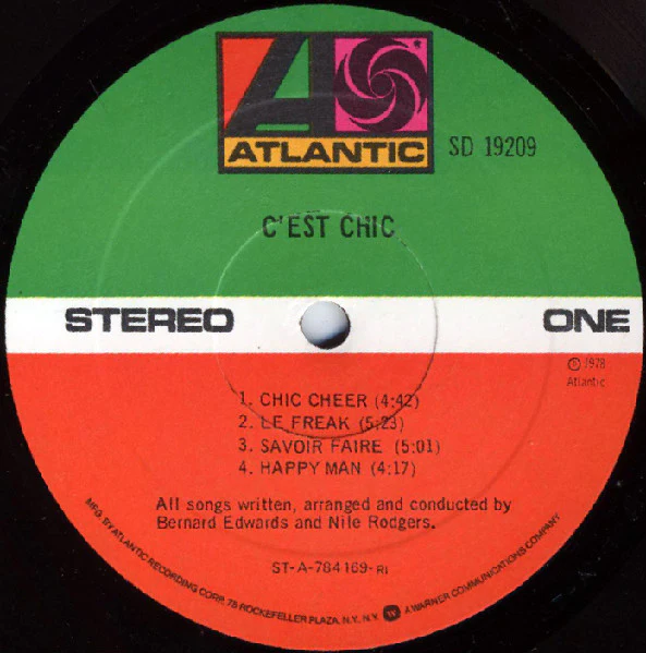 Chic – C'est Chic (VG/VG+) – LP, US 1978 - Image 3