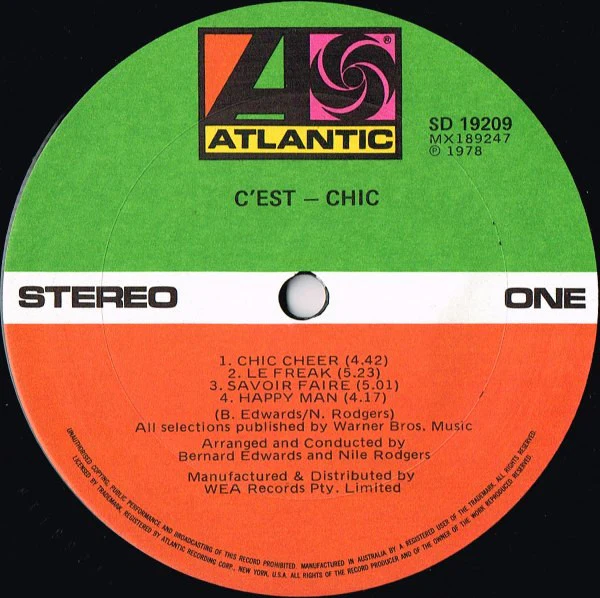 Chic – C'est Chic (VG+/VG) – LP, AU - Image 3