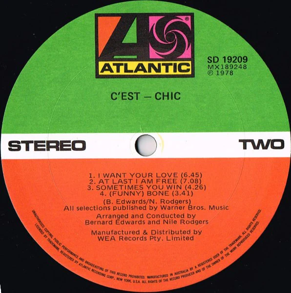 Chic – C'est Chic (VG+/VG) – LP, AU - Image 4