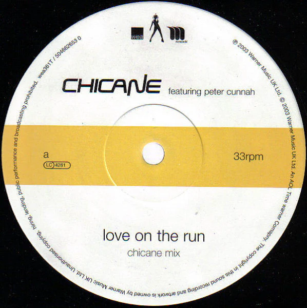 Chicane, Peter Cunnah – Love On The Run (VG/VG) – 12", EU 2003 - Image 3