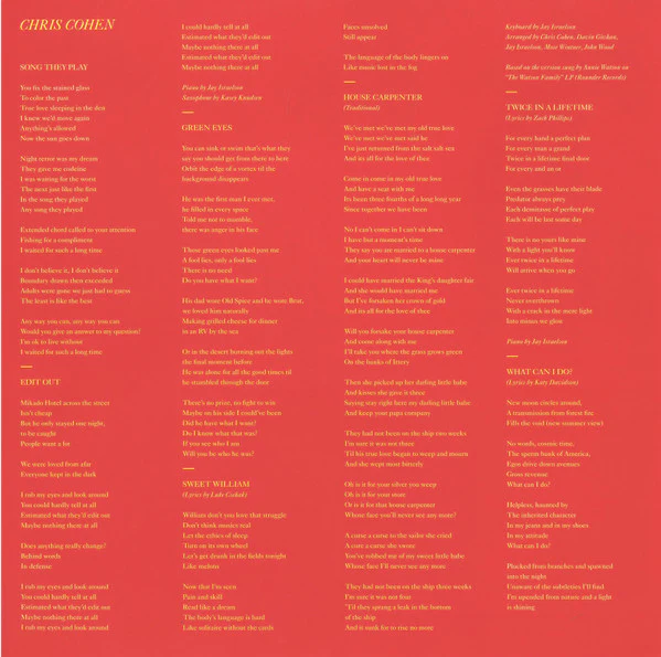 Chris Cohen – Chris Cohen (VG+/VG+) – LP, US 2019 - Image 7
