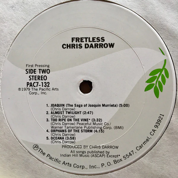 Chris Darrow – Fretless (E/VG+) – LP, US 1979 - Image 4