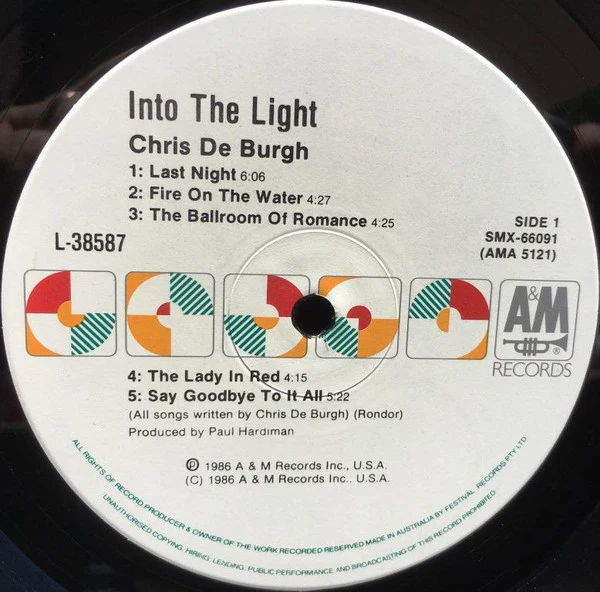Chris de Burgh – Into The Light (VG+/VG) – LP, AU 1986 - Image 5