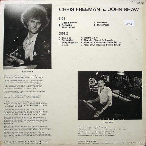 Chris Freeman, John Shaw – Chris Freeman And John Shaw (VG+/VG+) – LP, AU 1981 - Image 2