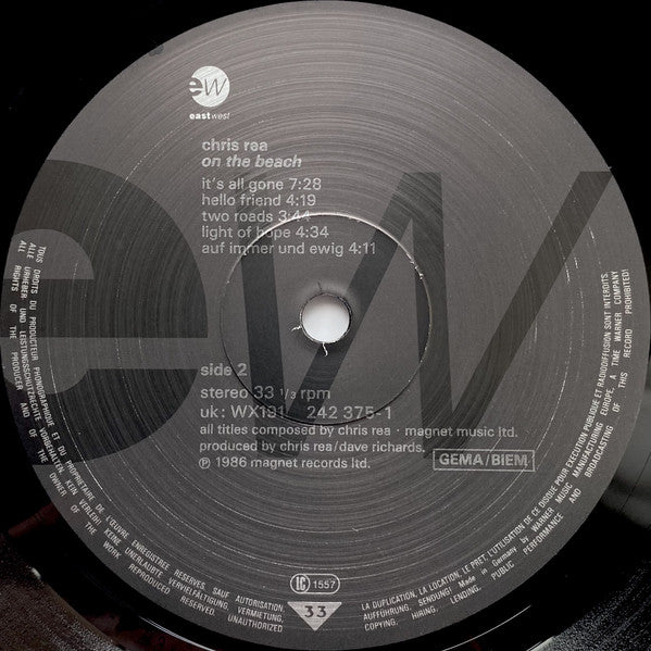 Chris Rea – On The Beach (E/VG+) – LP, UK - Image 4