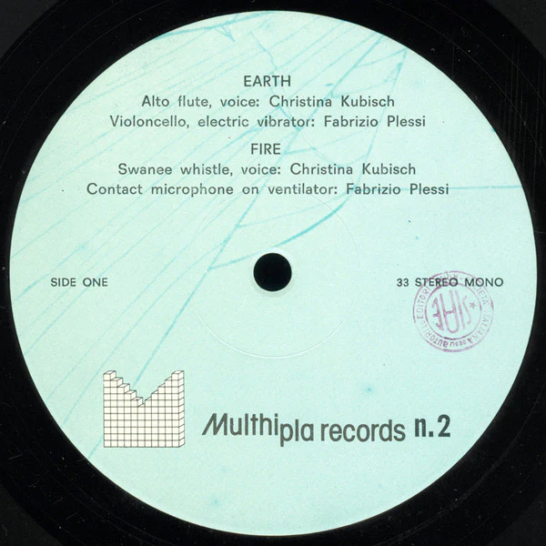 Christina Kubisch, Fabrizio Plessi – Two And Two (E/VG+) – LP, IT 1977 - Image 2
