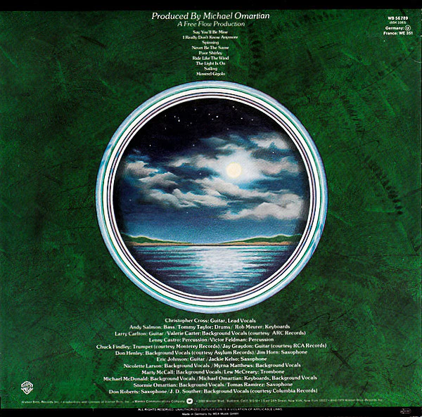 Christopher Cross – Christopher Cross (VG+/VG+) – LP, DE 1979 - Image 2