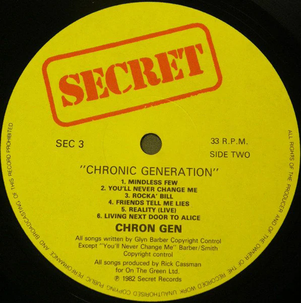 Chron Gen – Chronic Generation (VG/VG+) – LP, UK 1982 - Image 4