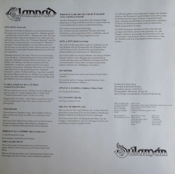 Clannad – Dúlamán (VG+/VG+) – LP, DE 1976 - Image 4