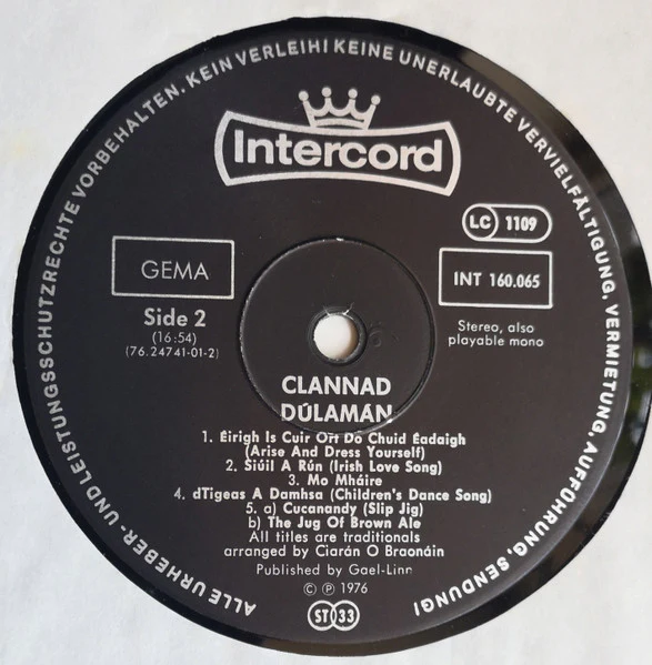 Clannad – Dúlamán (VG+/VG+) – LP, DE 1976 - Image 8