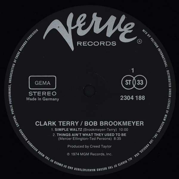 Clark Terry, Bob Brookmeyer – Clark Terry & Bob Brookmeyer (VG+/VG+) – LP, DE 1974 - Image 3