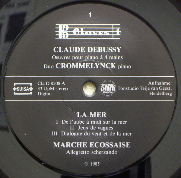 Claude Debussy, Duo Crommelynck – La Mer (Version Originale Pour Piano 4 Mains) / Marche Ecossaise / Petite Suite / Six Epigraphes Antiques (E/VG+) – LP, CH 1985 - Image 5