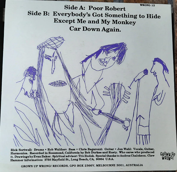 Claw Hammer – Poor Robert (NM/E) – 7", AU 1989 - Image 3