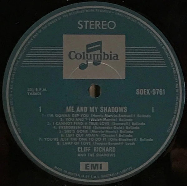 Cliff Richard & The Shadows – Me And My Shadows (VG/VG+) – LP, AU - Image 3