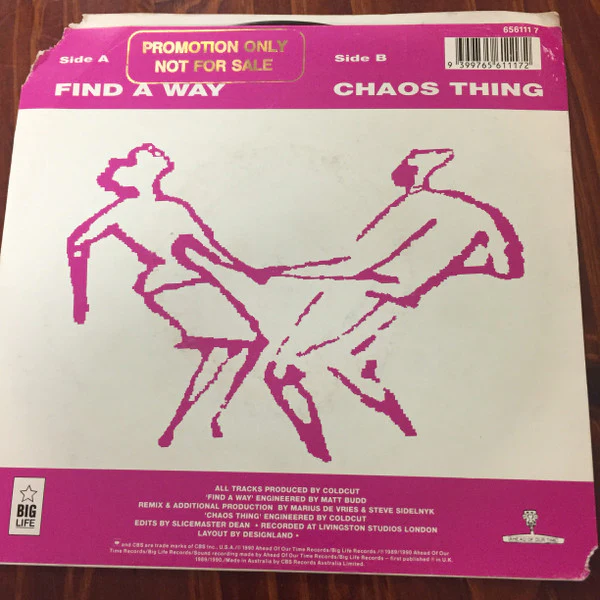 Coldcut, Queen Latifah – Find A Way (VG/E) – 7", AU 1990 - Image 2