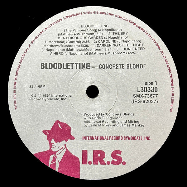 Concrete Blonde – Bloodletting (VG/VG) – LP, AU 1990 - Image 3