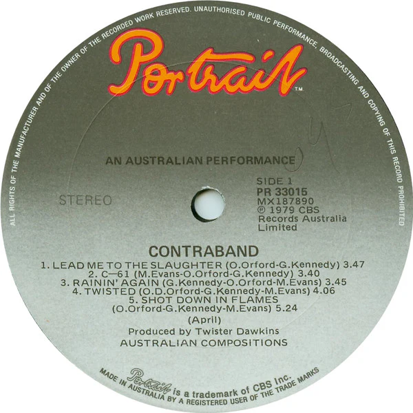 Contraband – Contraband (VG+/VG+) – LP, AU 1979 - Image 3