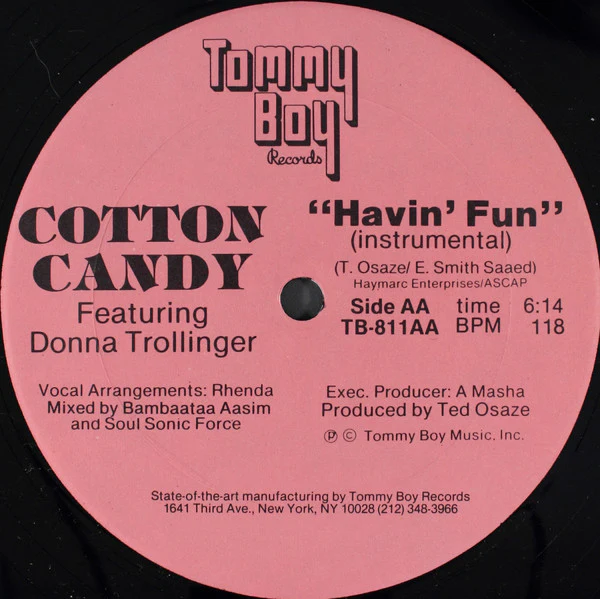 Cotton Candy, Donna Trollinger – Havin' Fun (VG+/Generic) – 12", US 1981 - Image 2