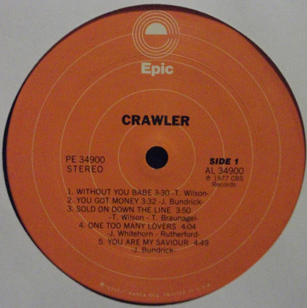 Crawler – Crawler (VG+/VG) – LP, US 1977 - Image 3
