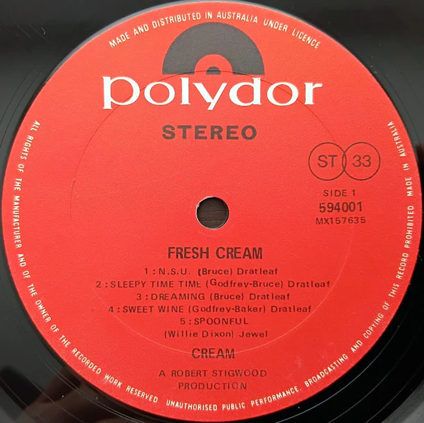 Cream – Fresh Cream (VG/VG) – LP, AU - Image 3