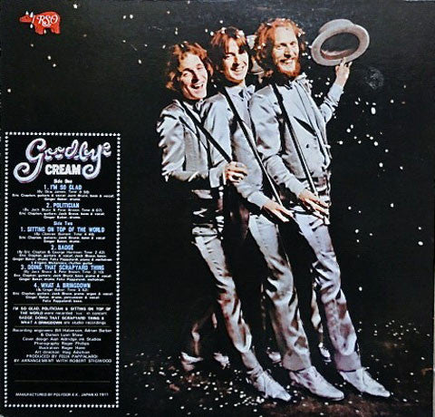 Cream – Goodbye (VG+/VG+) – LP, JP 1979, No OBI - Image 2