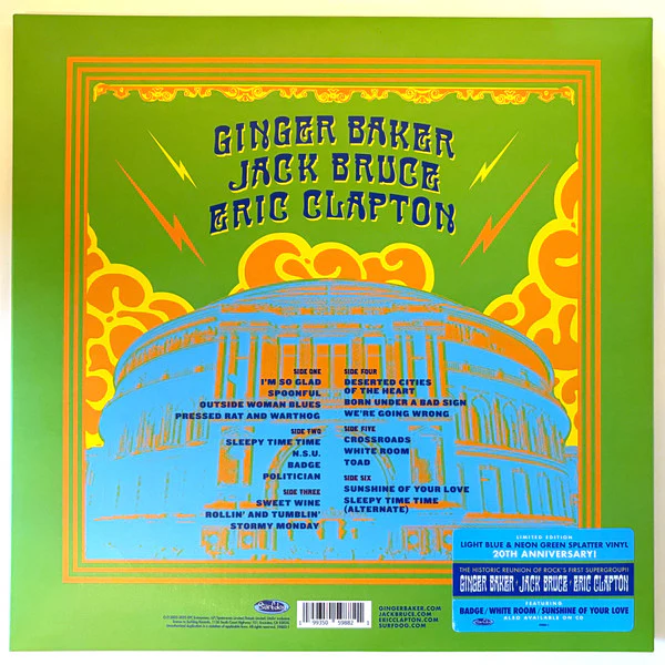 Cream – Royal Albert Hall (London May 2-3-5-6 2005) (M/M) – 3xLP, US 2026 - Image 2