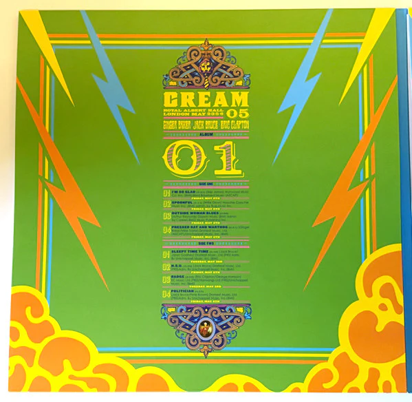 Cream – Royal Albert Hall (London May 2-3-5-6 2005) (M/M) – 3xLP, US 2026 - Image 4
