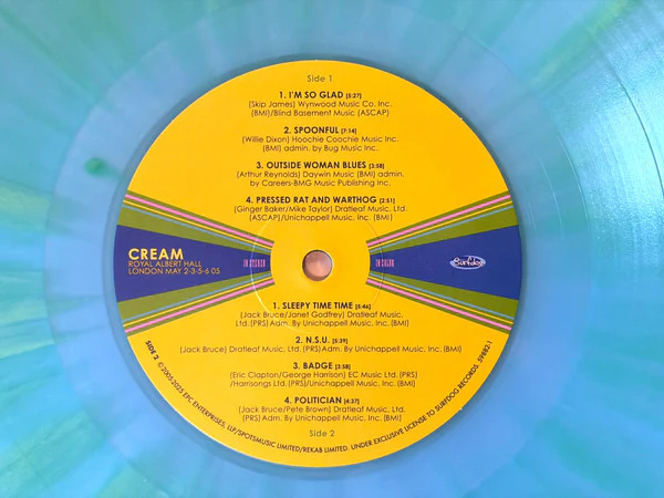 Cream – Royal Albert Hall (London May 2-3-5-6 2005) (M/M) – 3xLP, US 2026 - Image 8