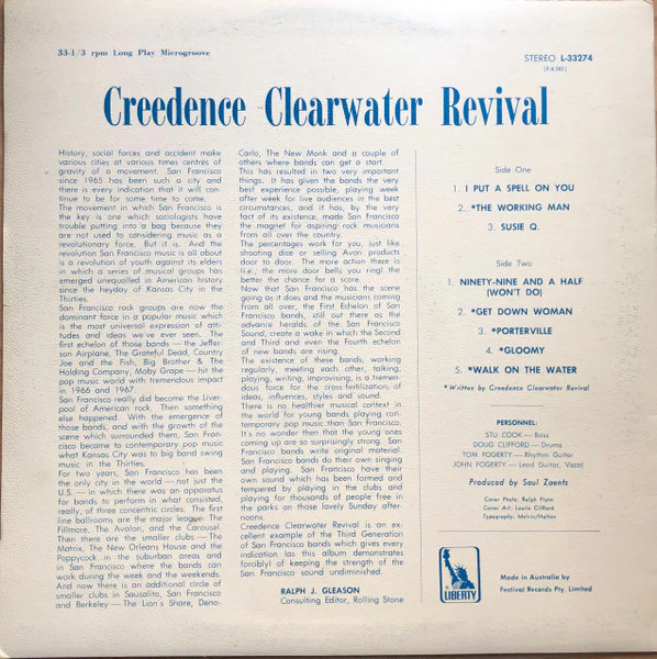 Creedence Clearwater Revival – Creedence Clearwater Revival (G/VG) – LP, AU - Image 2