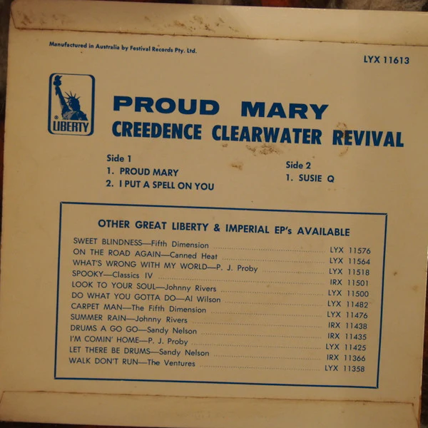 Creedence Clearwater Revival – Proud Mary (VG/VG+) – 7", AU 1970 - Image 4