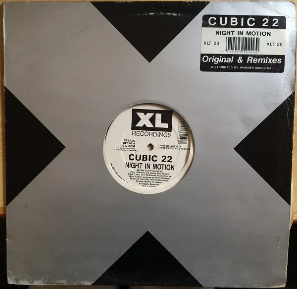 Cubic 22 – Night In Motion (VG+/VG+) – 12", UK 1991