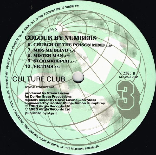 Culture Club – Colour By Numbers (VG+/VG+) – LP, AU 1983 - Image 4