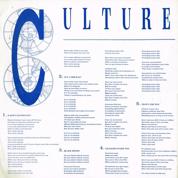 Culture Club – Colour By Numbers (VG+/VG+) – LP, AU 1983 - Image 8
