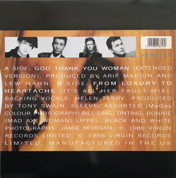 Culture Club – God Thank You Woman (VG+/VG+) – 12", AU 1986 - Image 2