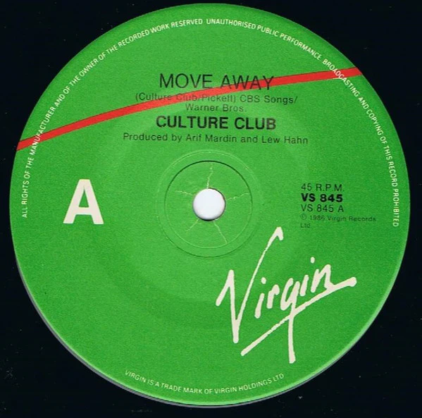 Culture Club – Move Away (E/Generic) – 7", AU 1986