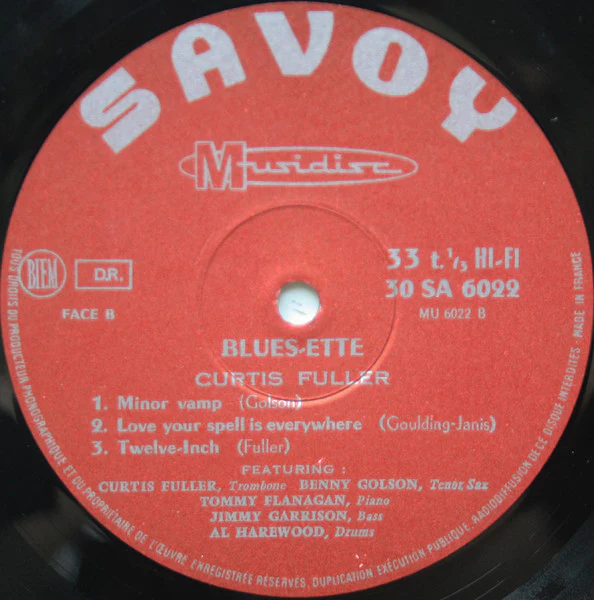 Curtis Fuller's Quintet – Blues-ette (VG/VG) – LP, FR - Image 4