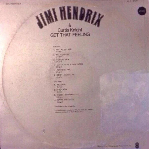 Jimi Hendrix, Curtis Knight – Get That Feeling (E/VG+) – LP, AU 1973 - Image 2
