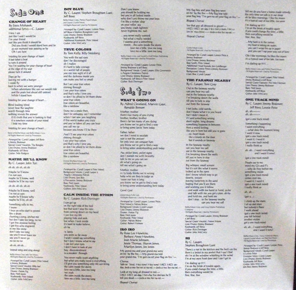 Cyndi Lauper – True Colors (VG+/VG+) – LP, UK 1986 - Image 6